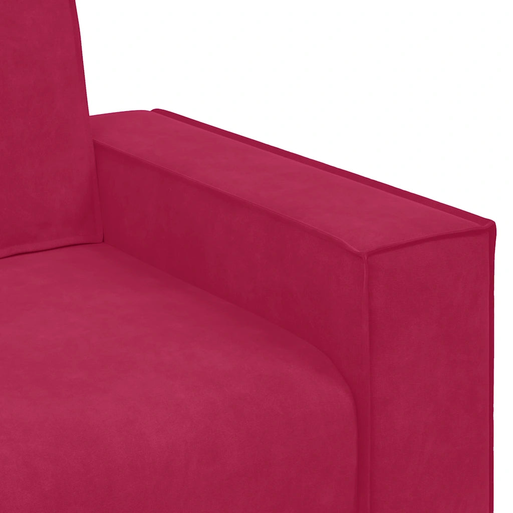 Divano Sedia-Poltrona-Sofa Relax Rosso Vino 60 cm Velluto 803968