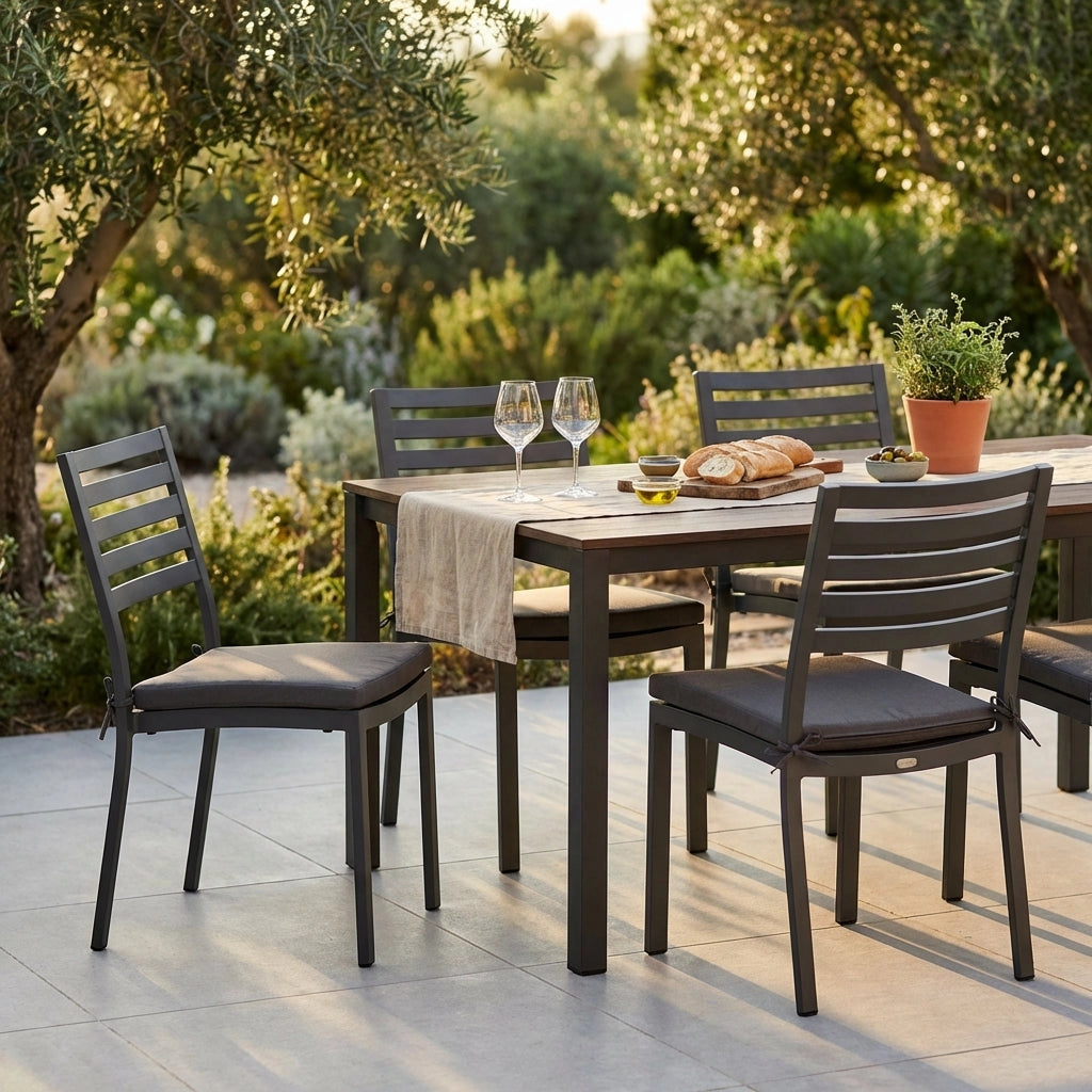 Sedia da Giardino Impilabile in Alluminio cm 46x59x85 - DAVID