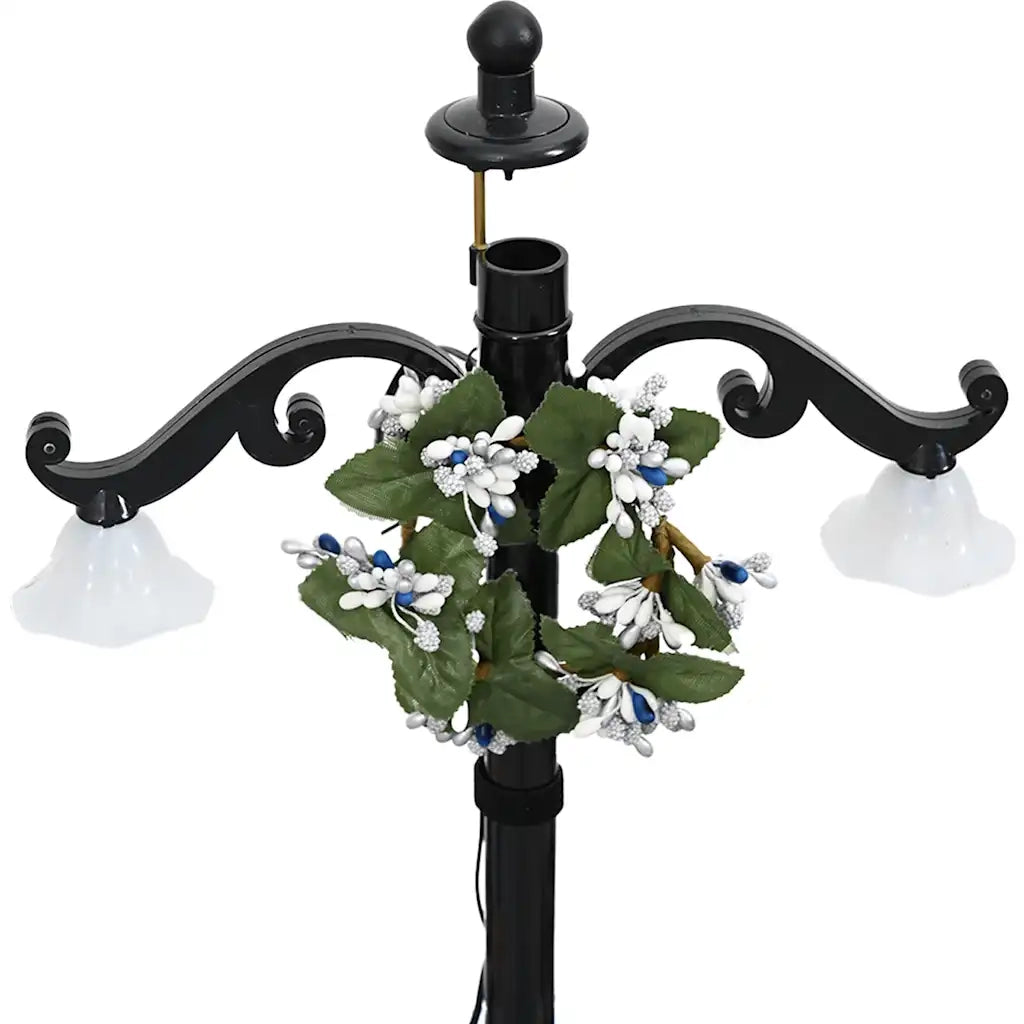 Albero di Natale con Nevicata e Base ad Ombrello Blu 75 cm PVC 289929