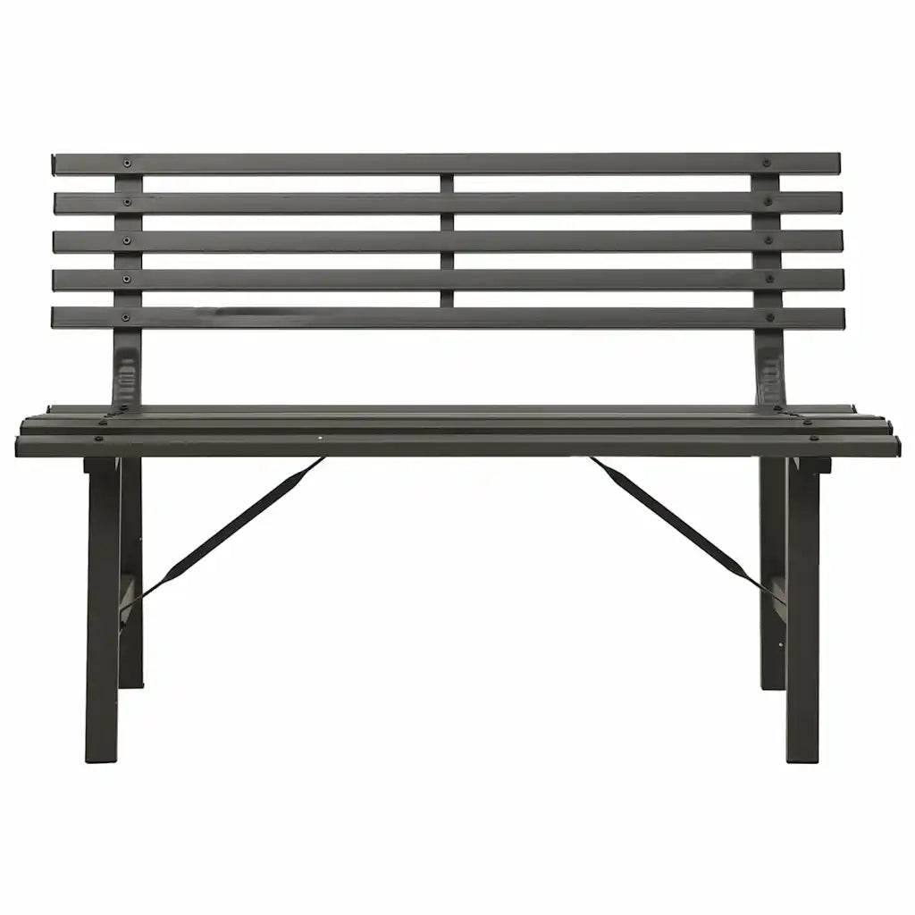 Panchina da Giardino | Panca da Giardino 110 cm in Acciaio Nera