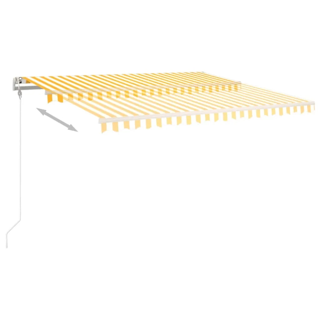 Tenda da Sole Retrattile Automatica 450x350 cm Gialla e Bianca cod mxl 34287