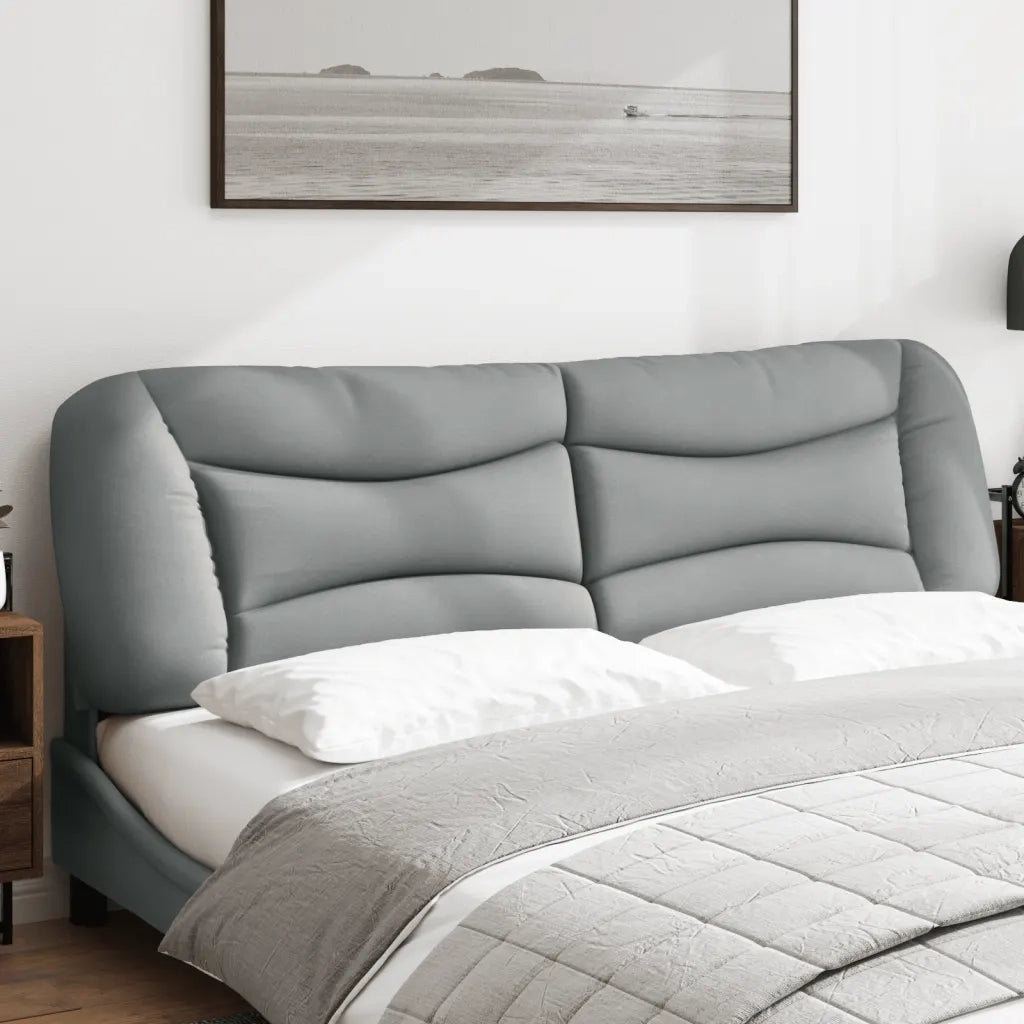 Cuscino Testiera Hvar Grigio Chiaro 180 cm in Tessuto CFW8263376