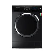 Sangiorgio lavatrice carica frontale 8 kg, 1400 giri, motore inverter, classe a, display digitale, oblo' nero, bianca, F814C-E