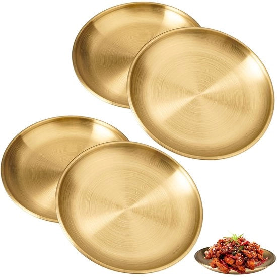 Scaletta da servire in acciaio inossidabile - lusso - set da 4 - diametro 14 cm