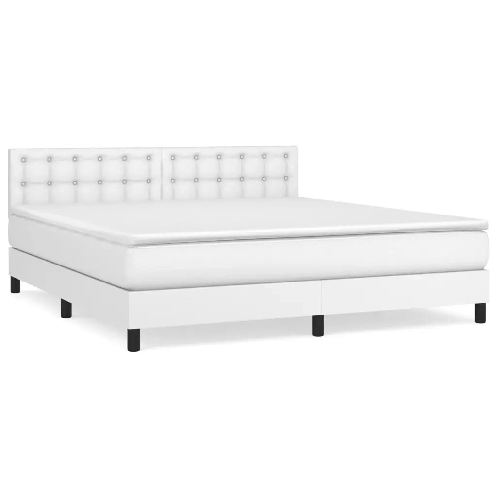 Giroletto a Molle con Materasso Bianco 160x200 cm in Similpellecod mxl 75636