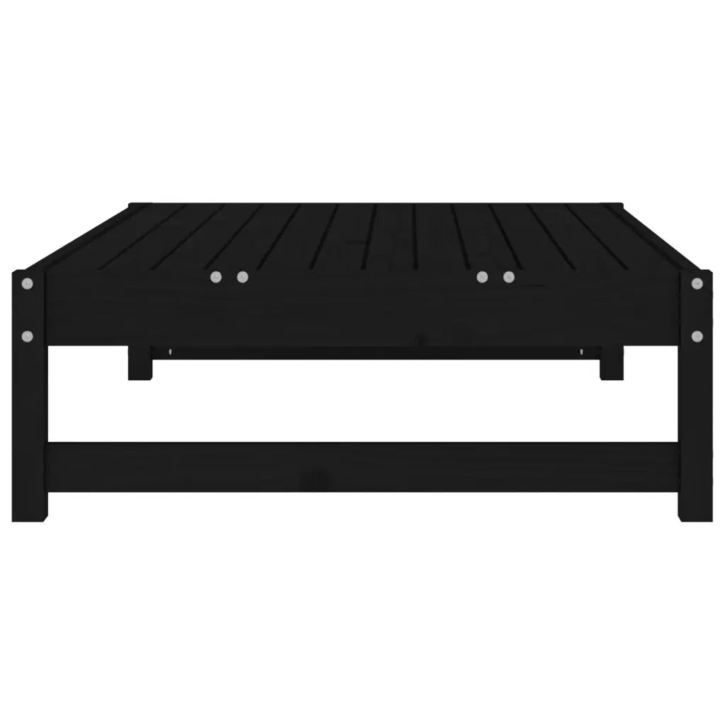 Sedia da giardino-Poggiapiedi da Giardino 120x80 cm Legno Massello di Pino Nero 490137