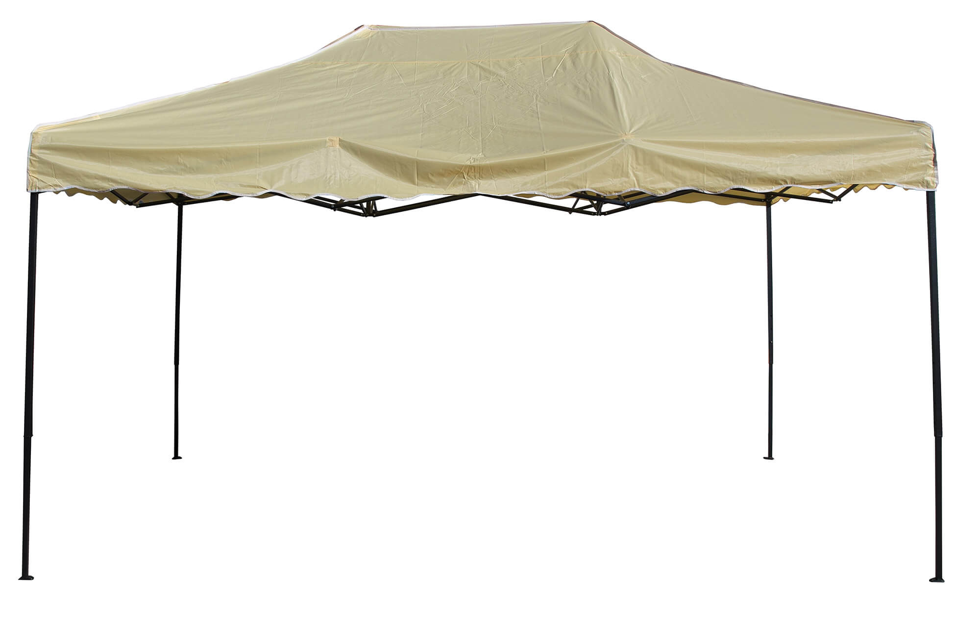 Gazebo da Giardino Pieghevole 4,5x3m in Acciaio e Tessuto Oxford Beige