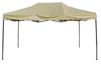 Gazebo da Giardino Pieghevole 4,5x3m in Acciaio e Tessuto Oxford Beige