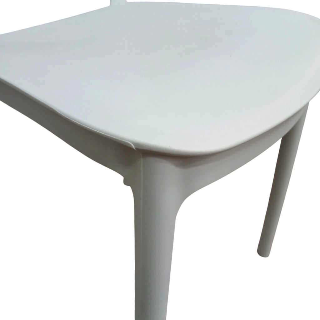SEDIA ELENA 44,5X38XH76,5CM RESINA BIANCA