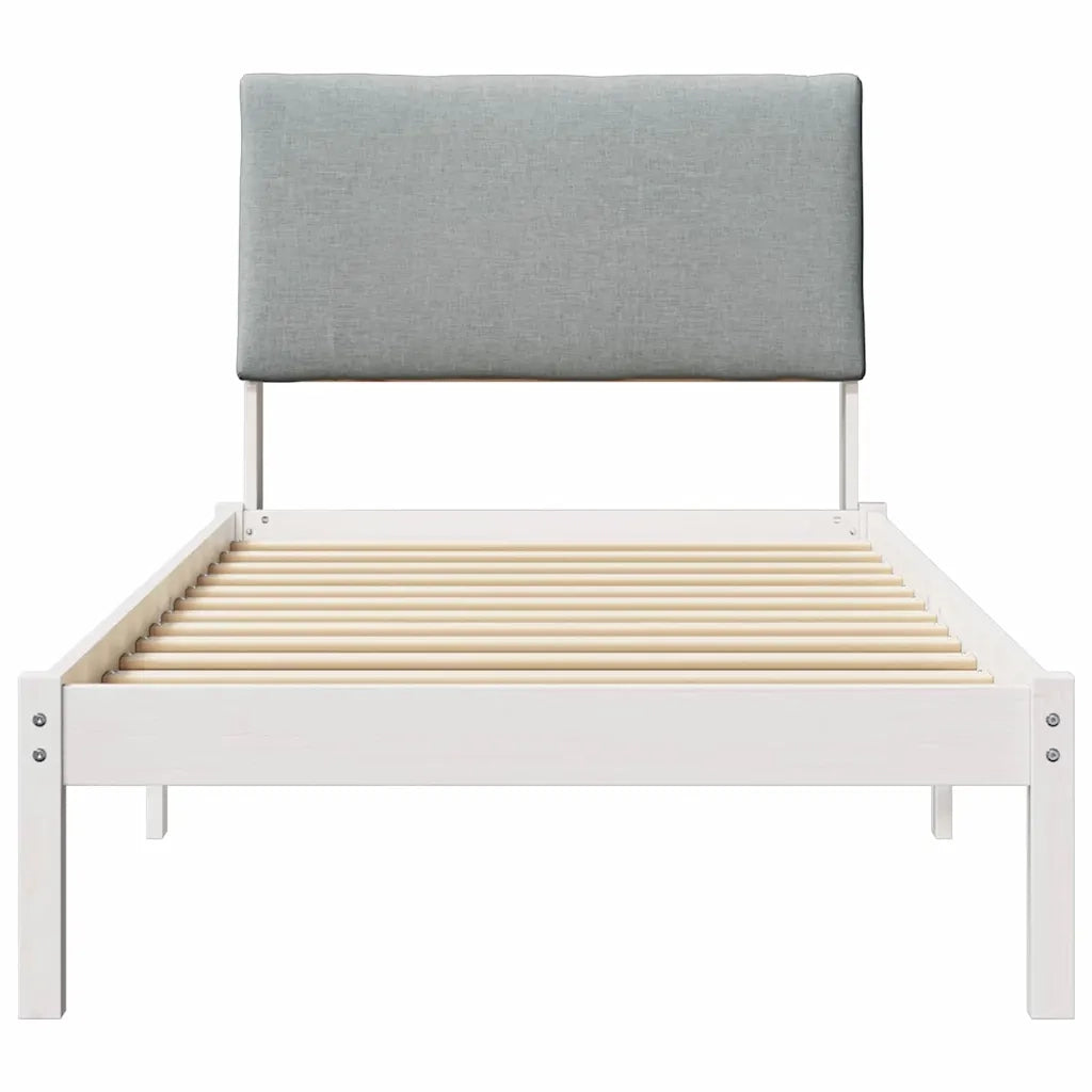Struttura del Letto Bianco e grigio chiaro 90 x 190 cm