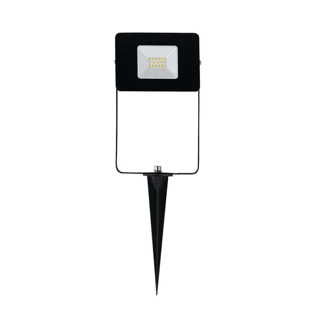 Luce Con Picchetto Esterno Moderno Faedo 4 Alluminio Nero Vetro Bianco Led
