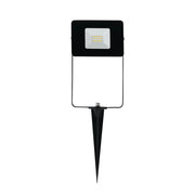 Luce Con Picchetto Esterno Moderno Faedo 4 Alluminio Nero Vetro Bianco Led