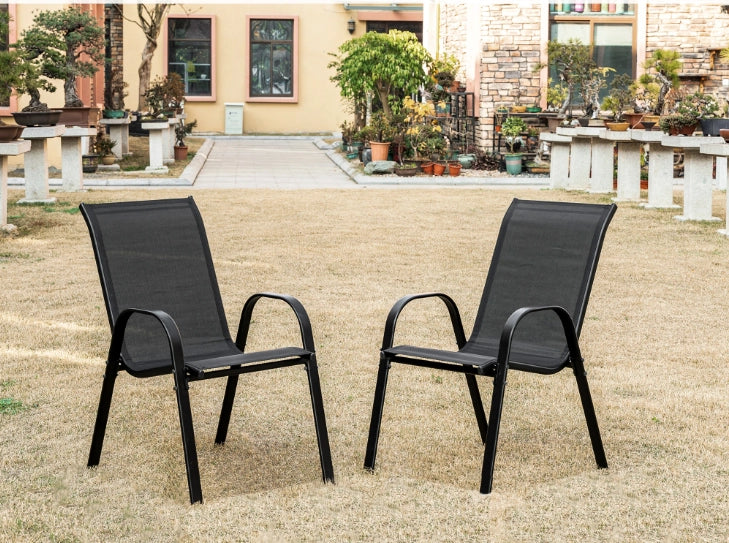 VALORA Modern SOFIA Chair - Set da 4 sedie da giardino, patio e balcone nere