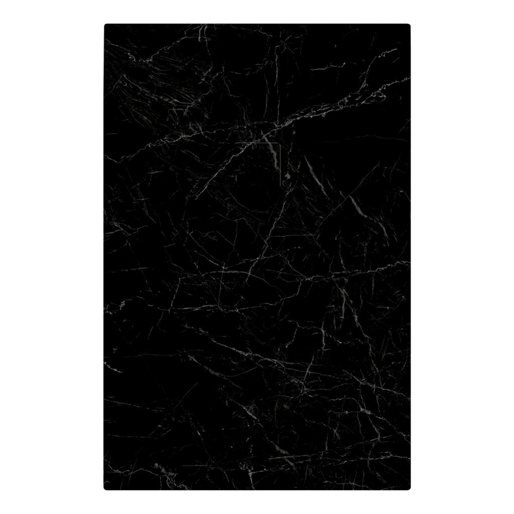 Piatto doccia in marmoresina 170x70 cm effetto marmo nero Rock Marquina SVEZIA