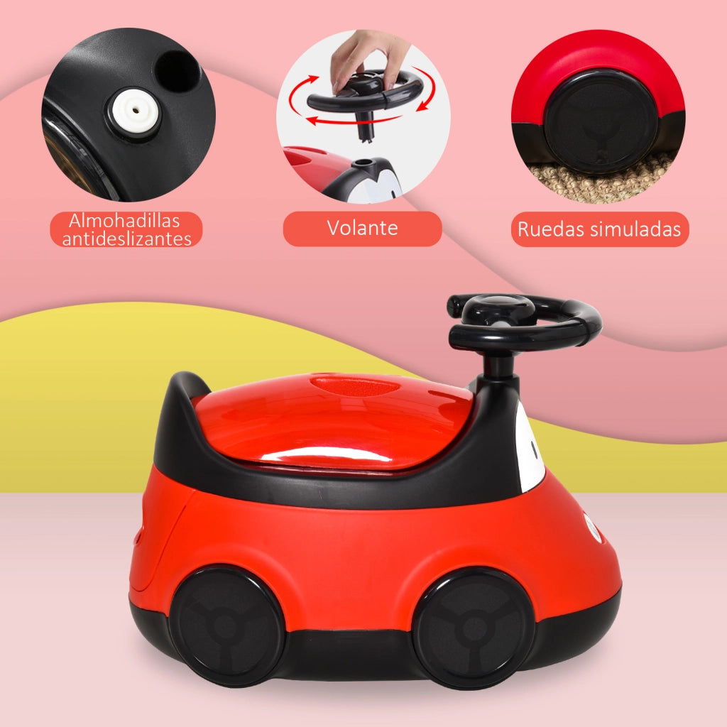 Orinalino per Bambini Forma Auto ¨C zephmum ¨C Rosso 40x27.5x29.1 cm
