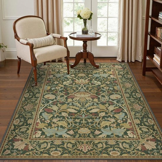 Tappeto da soggiorno vintage, boho tappeto da camera da letto grande con motivi orientali, antiscivolo per cucina e bagno, 160x230cm