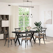 Tavolo da pranzo NOAIN 160 cm Legno Massello di Pino Nero 42020914