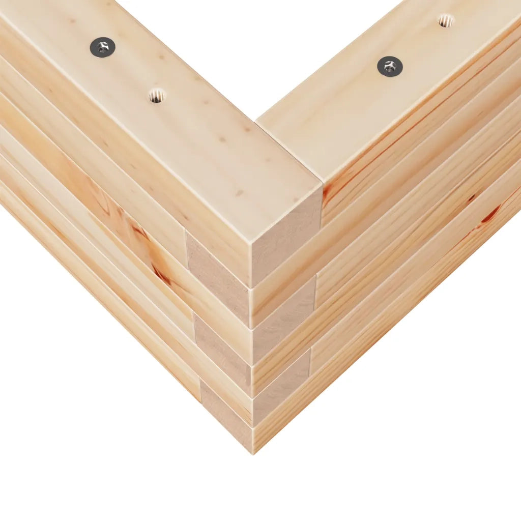Fioriera da Giardino-Vaso da Esterno 90x60x23 cm in Legno Massello di Pino