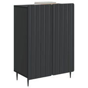 Credenza | Madia | Buffet da pranzo | Armadio da pranzo Nero 66 x 34,5 x 92 cm Legno ingegnerizzato