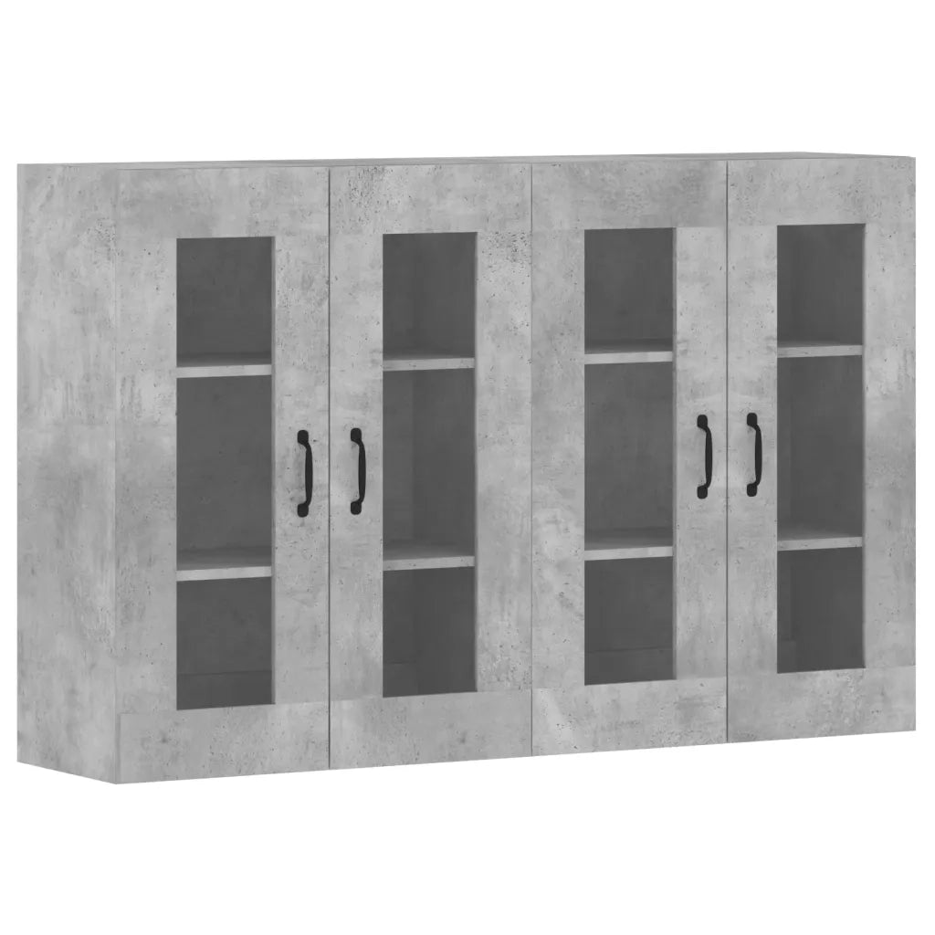 Armadietti a Parete 2 pz Grigio Cemento in Legno Multistratocod mxl 69644