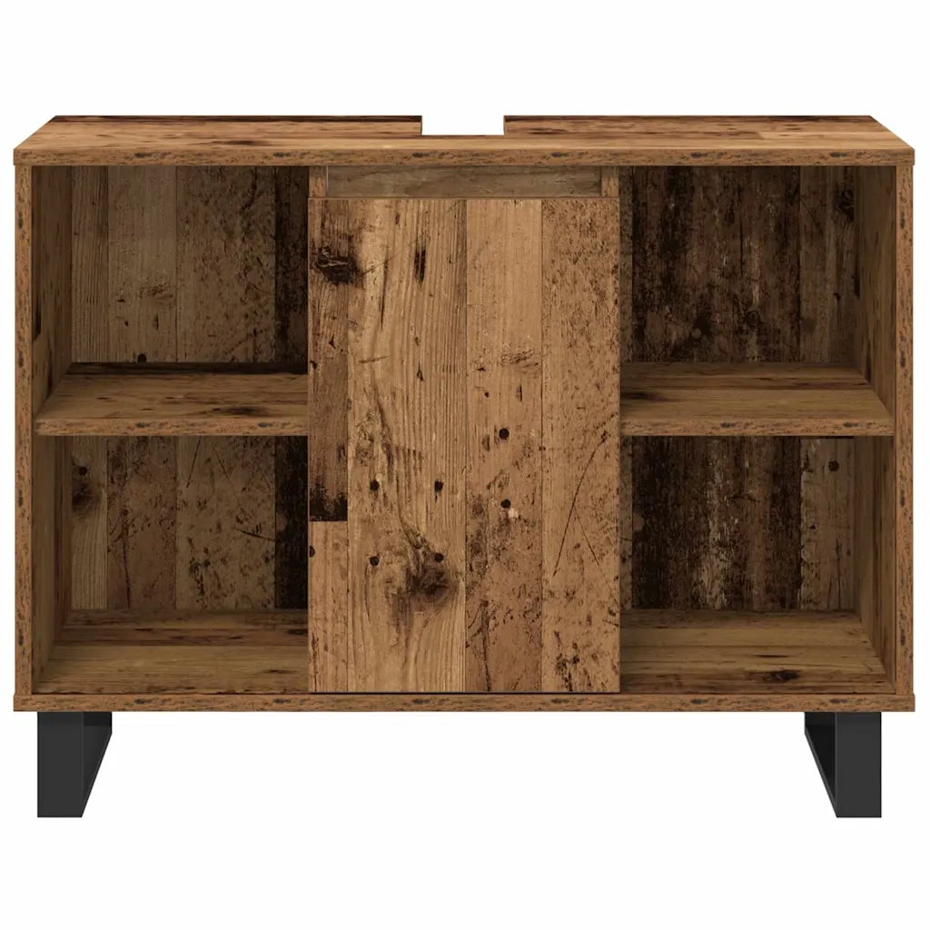 Set di mobili per il bagno 3 pcs Marrone Legno multistrato