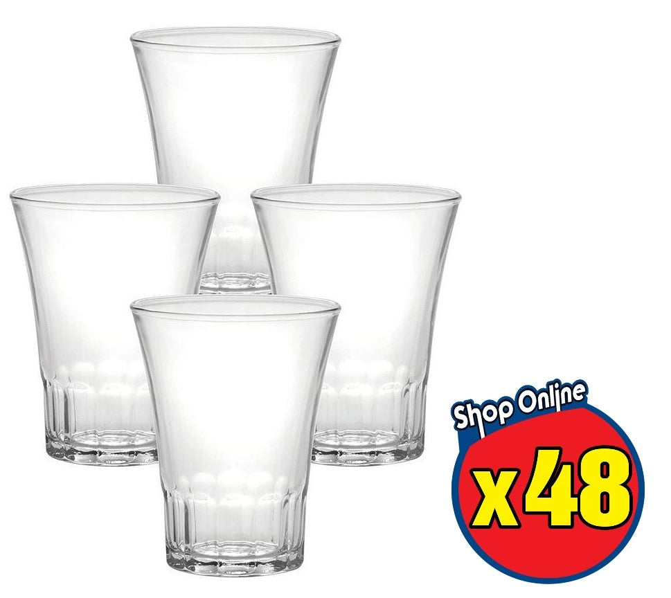 KIT AMALFI 48 BICCHIERINI TRASPARENTI CAFFE' LIQUORI DA 13 CL