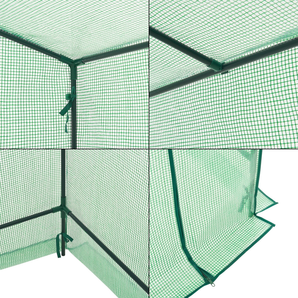 Serra da Giardino Vlaardingen con Telaio in Acciaio (LuxLaxA) 198 x 78 x 180-200 cm [en.casa]