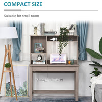 Scrivania da Ufficio Porta PC 105x50x137,5 cm con Libreria in Legno Truciolare Marrone