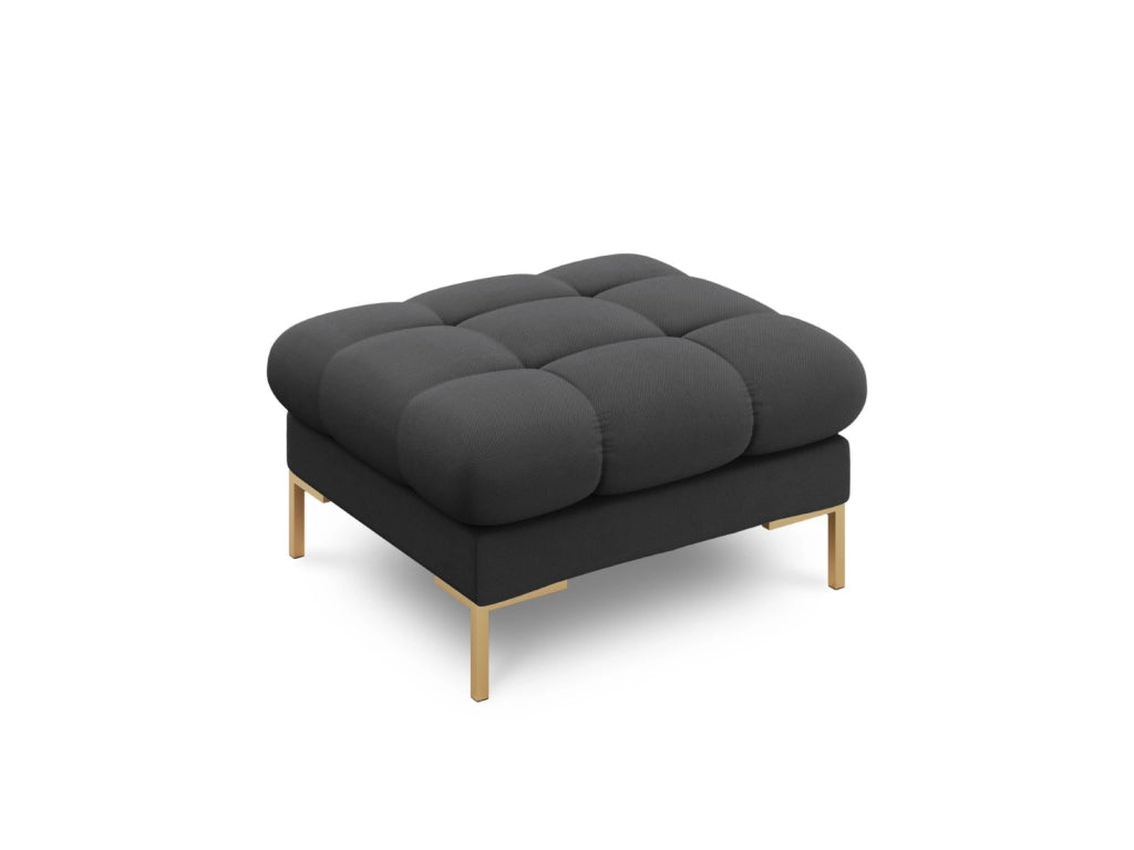 Cosmopolitan Design - Pouf "Bali" in tessuto strutturato grigio scuro 