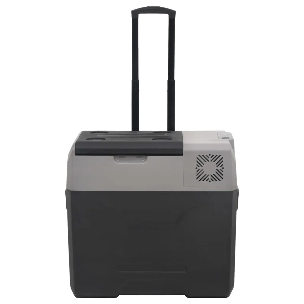 Borsa Frigo con Manico e Ruote Nera e Grigia 50 L Polipropilene 51783