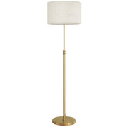 Lampada da Terra con Telecomando e Luminosità Regolabile 3000K-6000K Paralume in Tessuto Oro