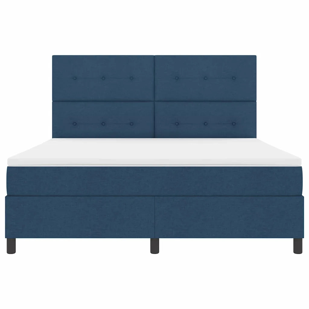 Letto a molle con materasso Blu 180 x 200 cm Tessuto 3339412