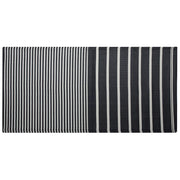 Tappeto per esterno Mat Nero sintetico 90 x 180 cm a righe motivo geometrico ecologico moderno minimalista