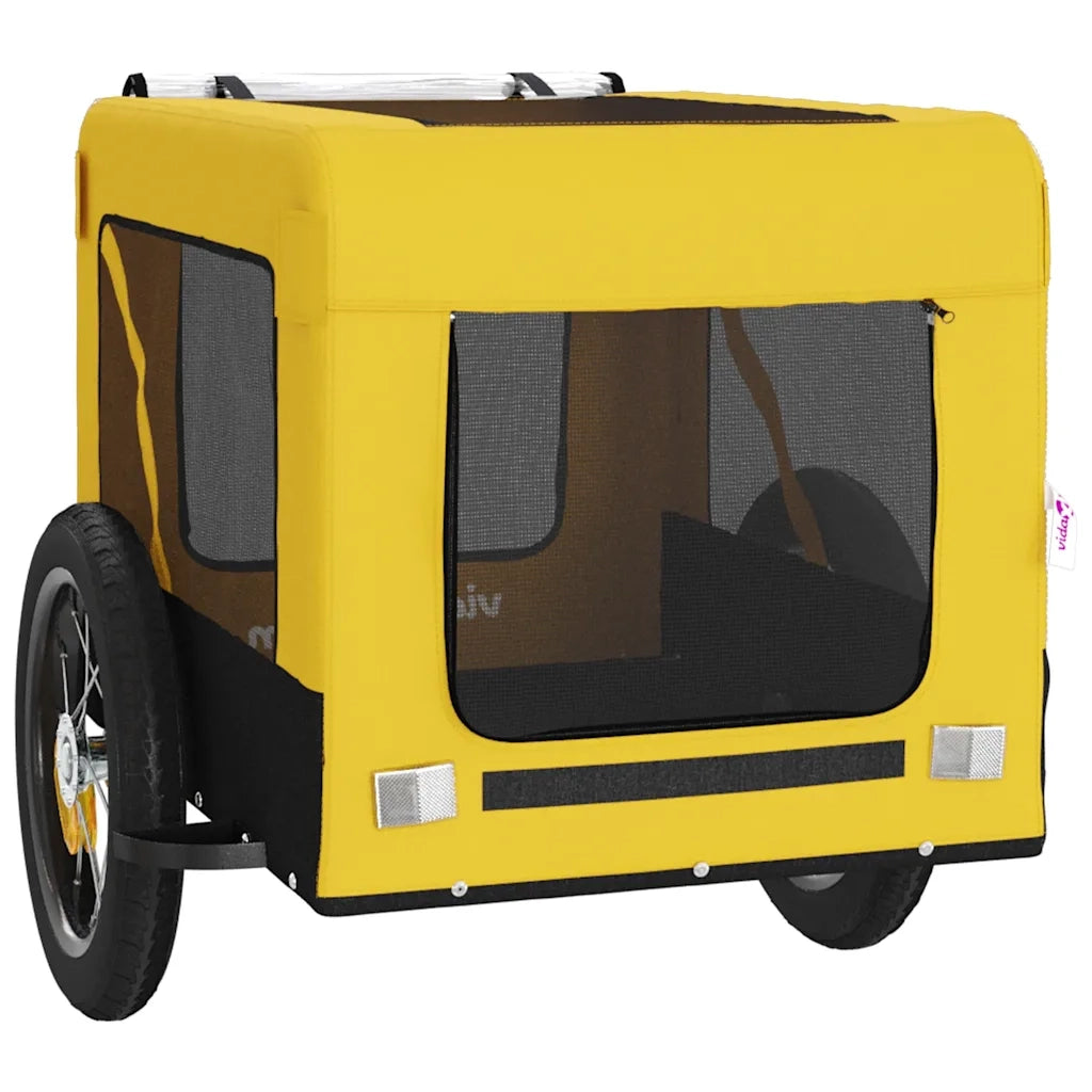 Rimorchio da Bici per Animali Giallo e Nero Oxford e Ferro CFW5499121