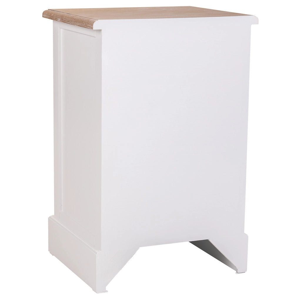 Comodino in legno bianco 41,5x35x63