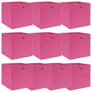 Scatole 10 pz Rosa 32x32x32 cm in Tessuto cod mxl 49065