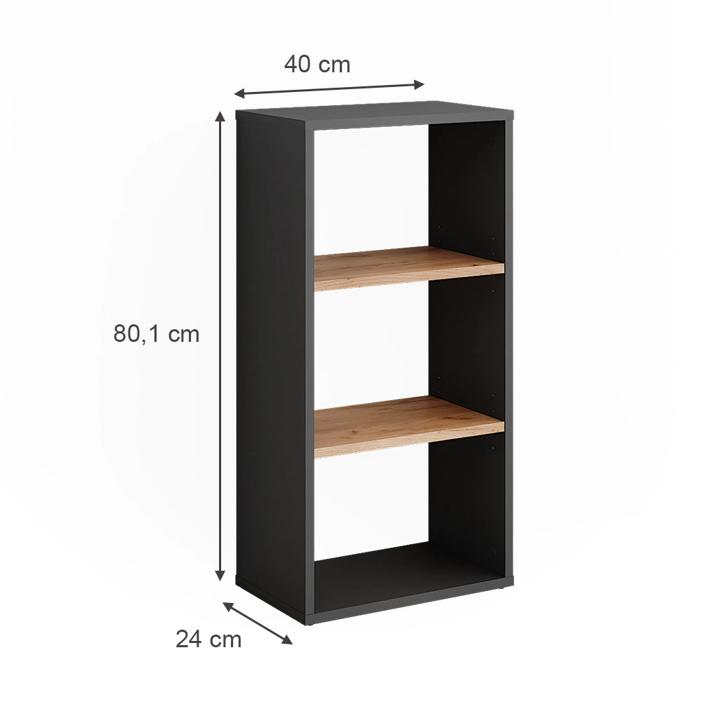 Vicco Scarpiera Antracite/quercia dorata 40 x 80.1 cm