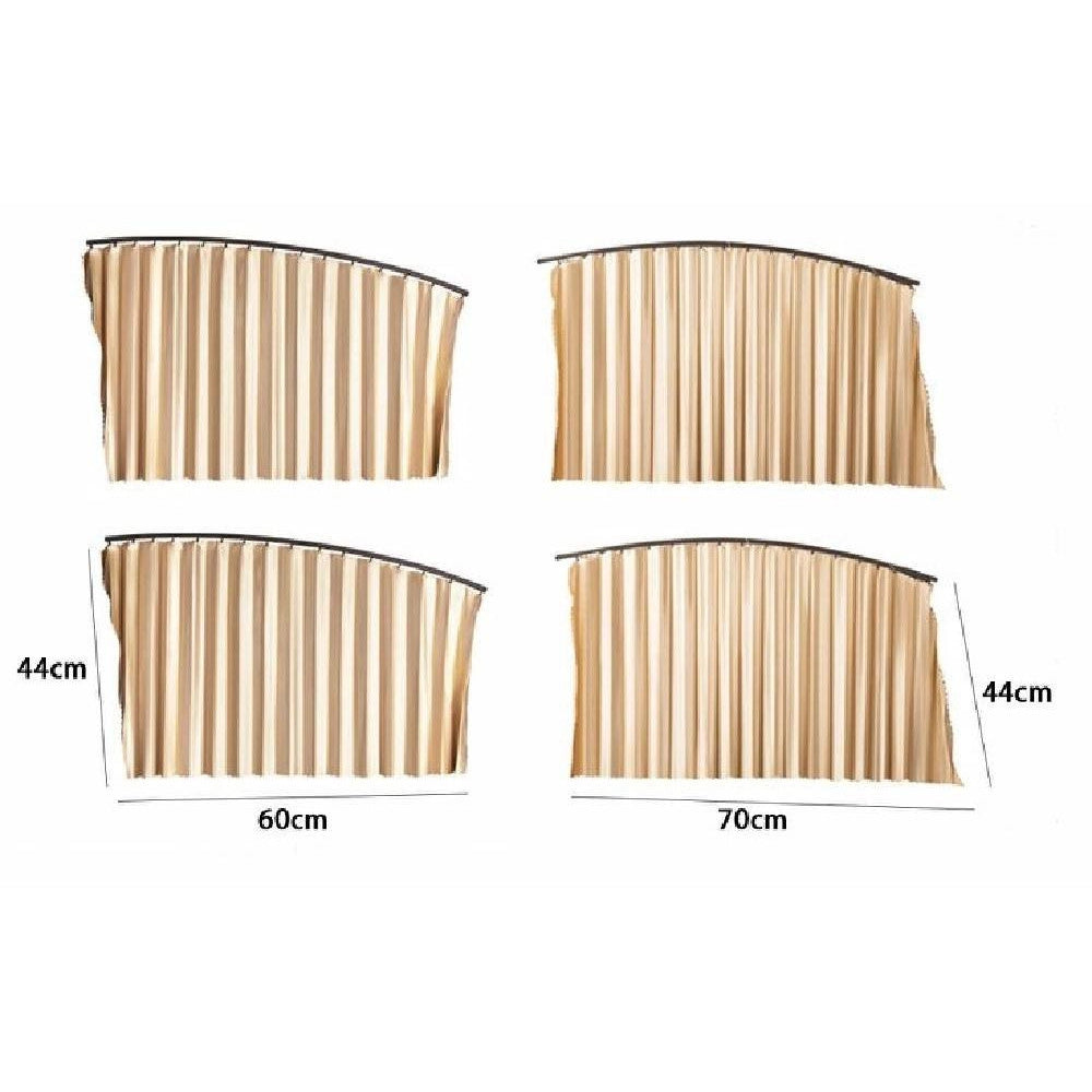 Trade Shop - 4 Pz. Tenda Tendina Parasole Proteggi Sole Raggi Uv Magnetica Auto Beige 70169 -