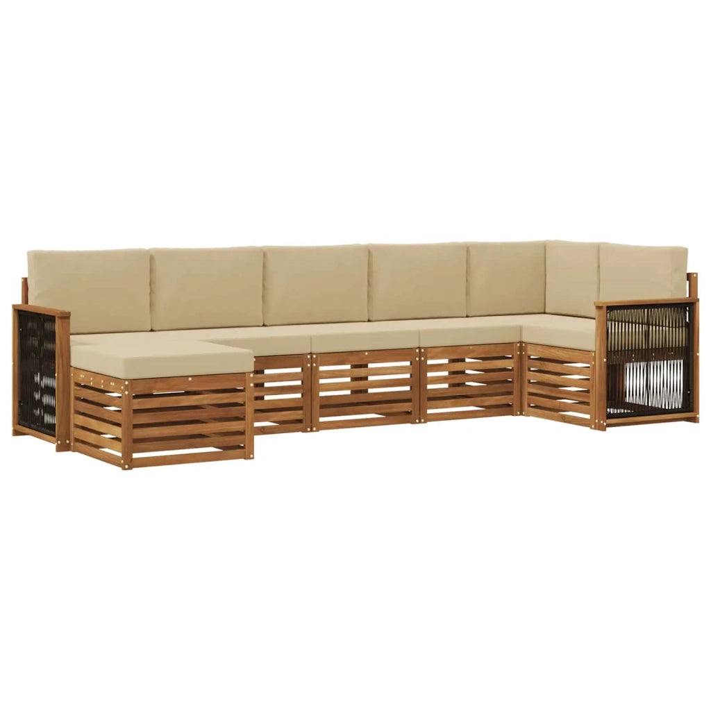 Set di divani da esterno 6 pz Naturale 3384624