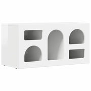 Mobile TV | Armadietto TV | Mobile Porta TV Bianco Lucido 80 x 35 x 40 cm Legno multistrato