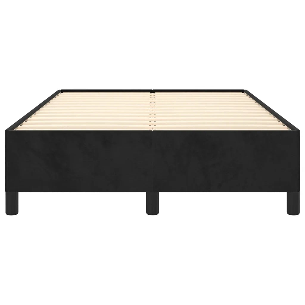 Letto matrimoniale | Letto per adulti | Giroletto senza Materasso Nero 120x190 cm Velluto