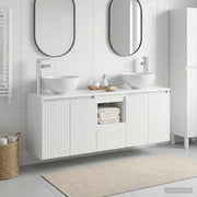 Set di Armadi da Bagno 3 pz Bianco 129 x 35 x 80 cm 3405617