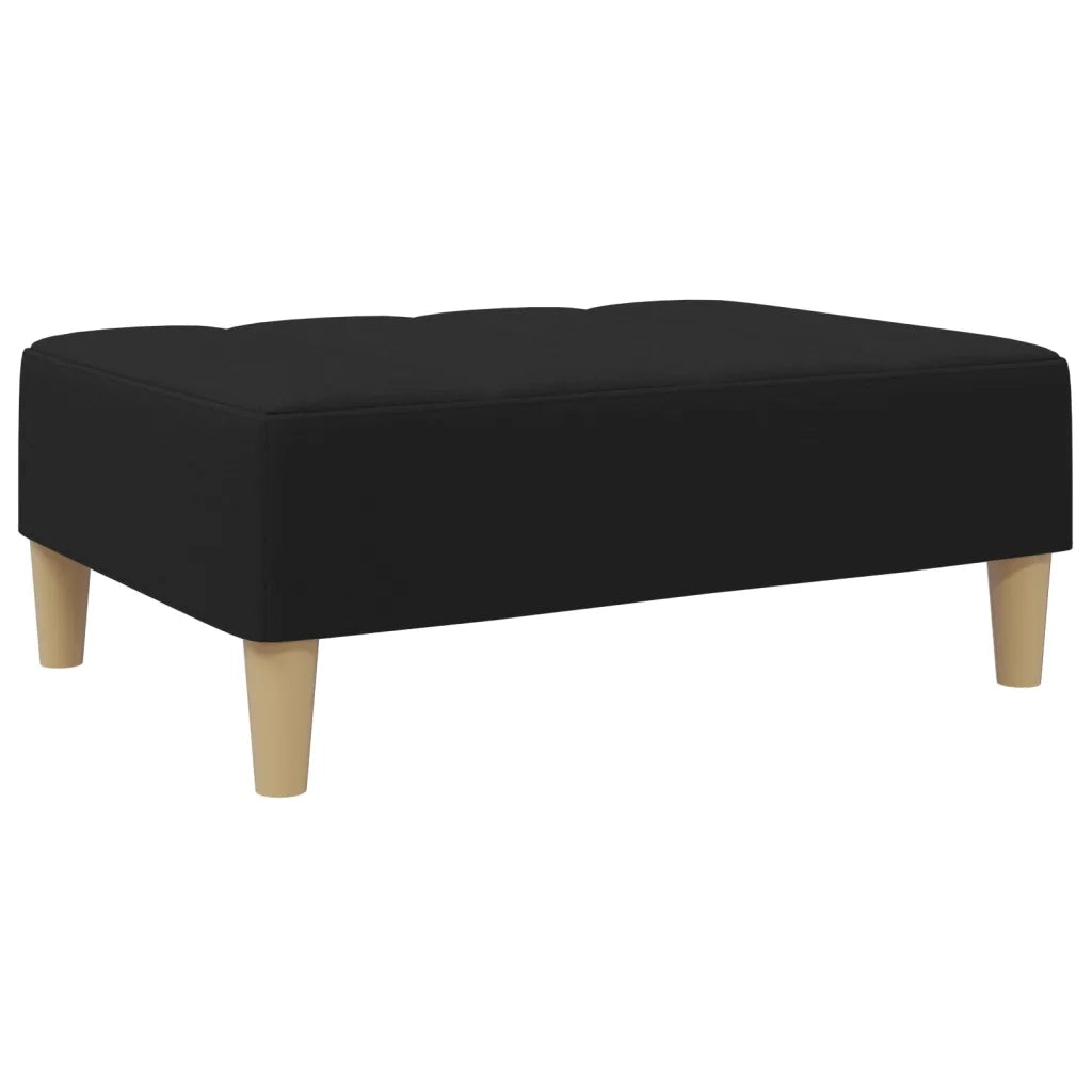 Poggiapiedi Nero 77x55x31 cm in Tessuto 4007391