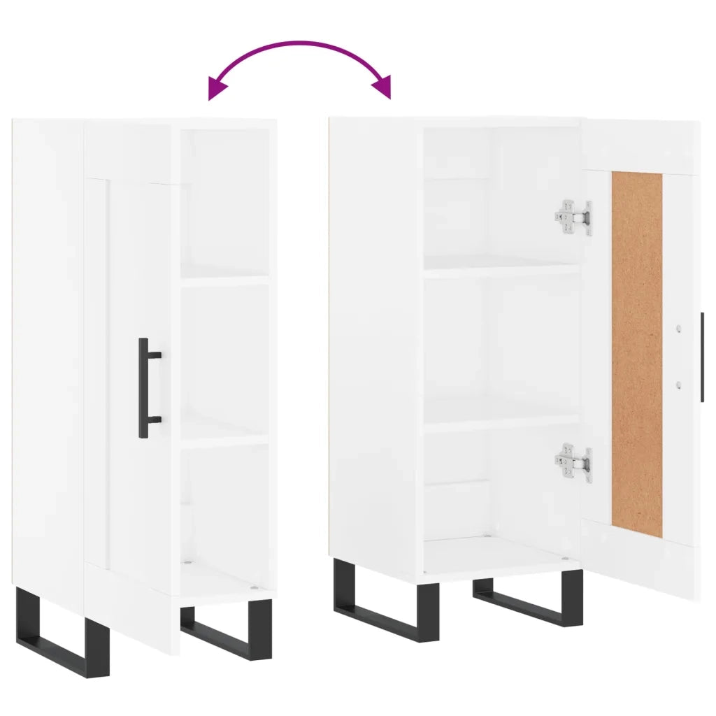 Credenza | Madia | Buffet da pranzo | Armadio da pranzo Bianca 34,5x34x90 cm in Legno Multistrato