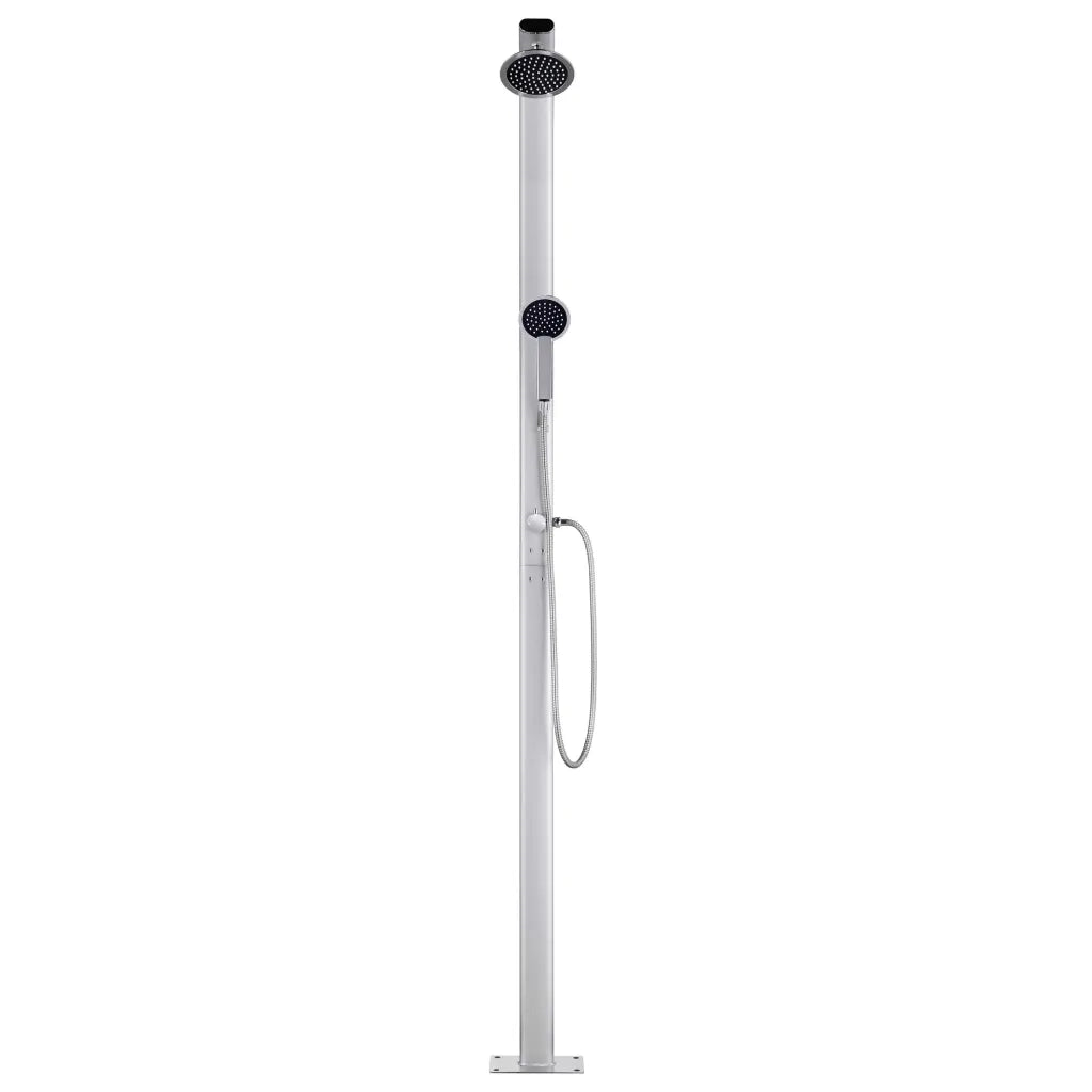 Doccia da Giardino con Base Grigia 220 cm in Alluminio CFW4399506