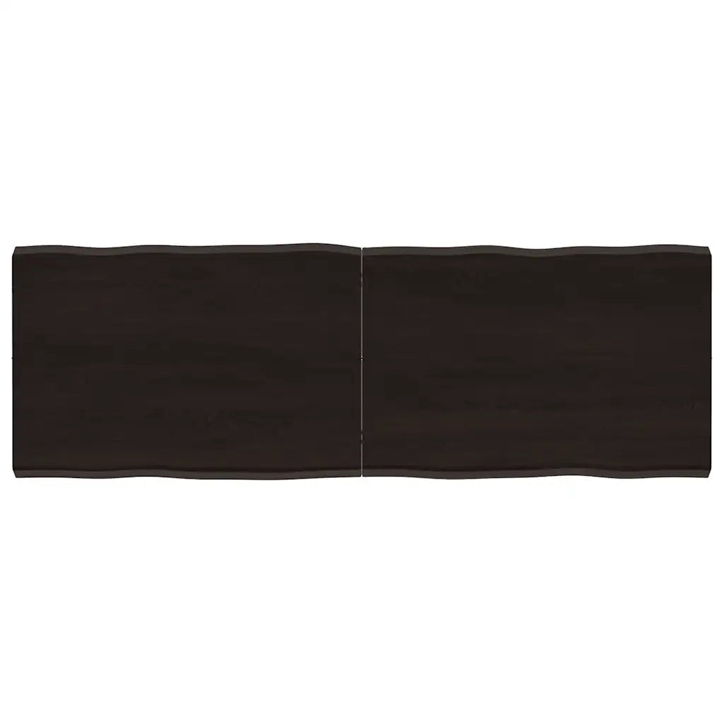 Piano Tavolo Marrone Scuro 120x40x(2-4)cm Rovere Non Trattatocod mxl 127504