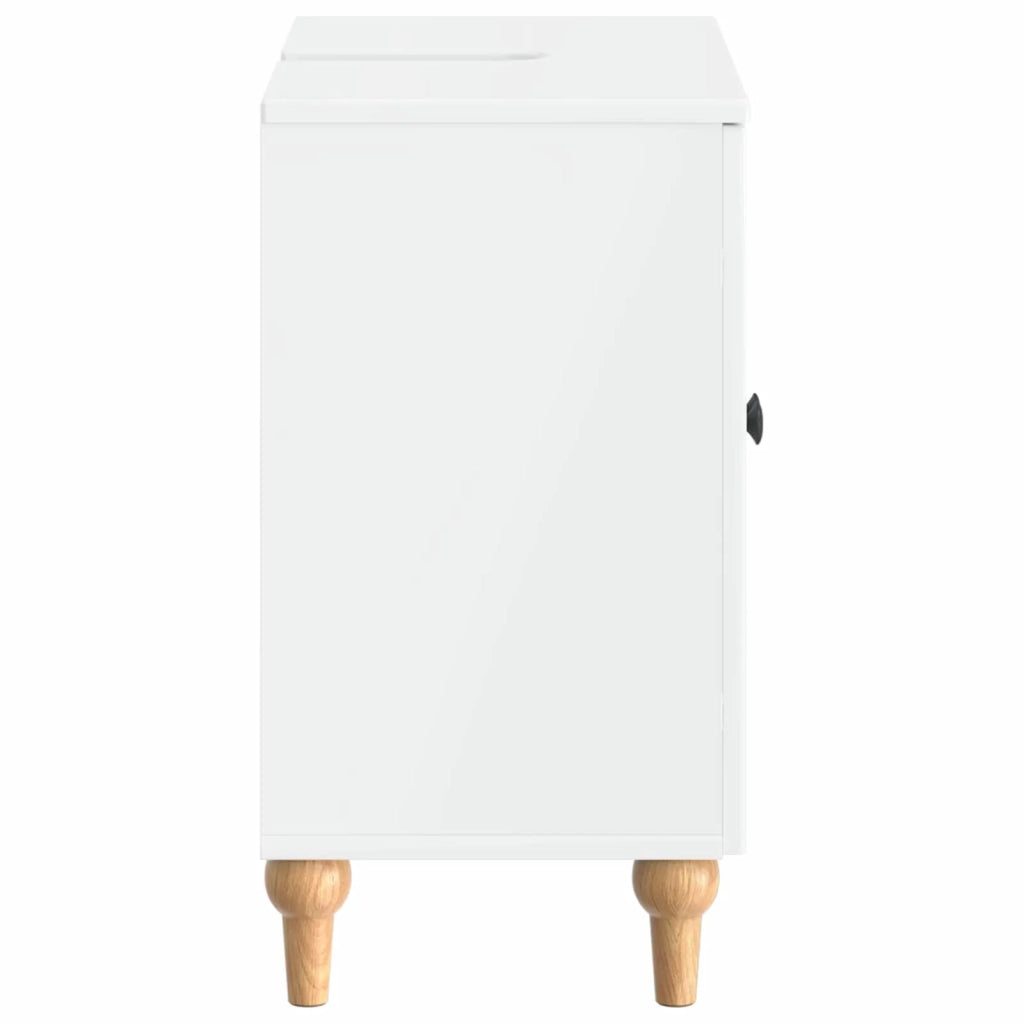 Armadio per Lavabo da Bagno ALKMAAR Bianco Lucido 896129