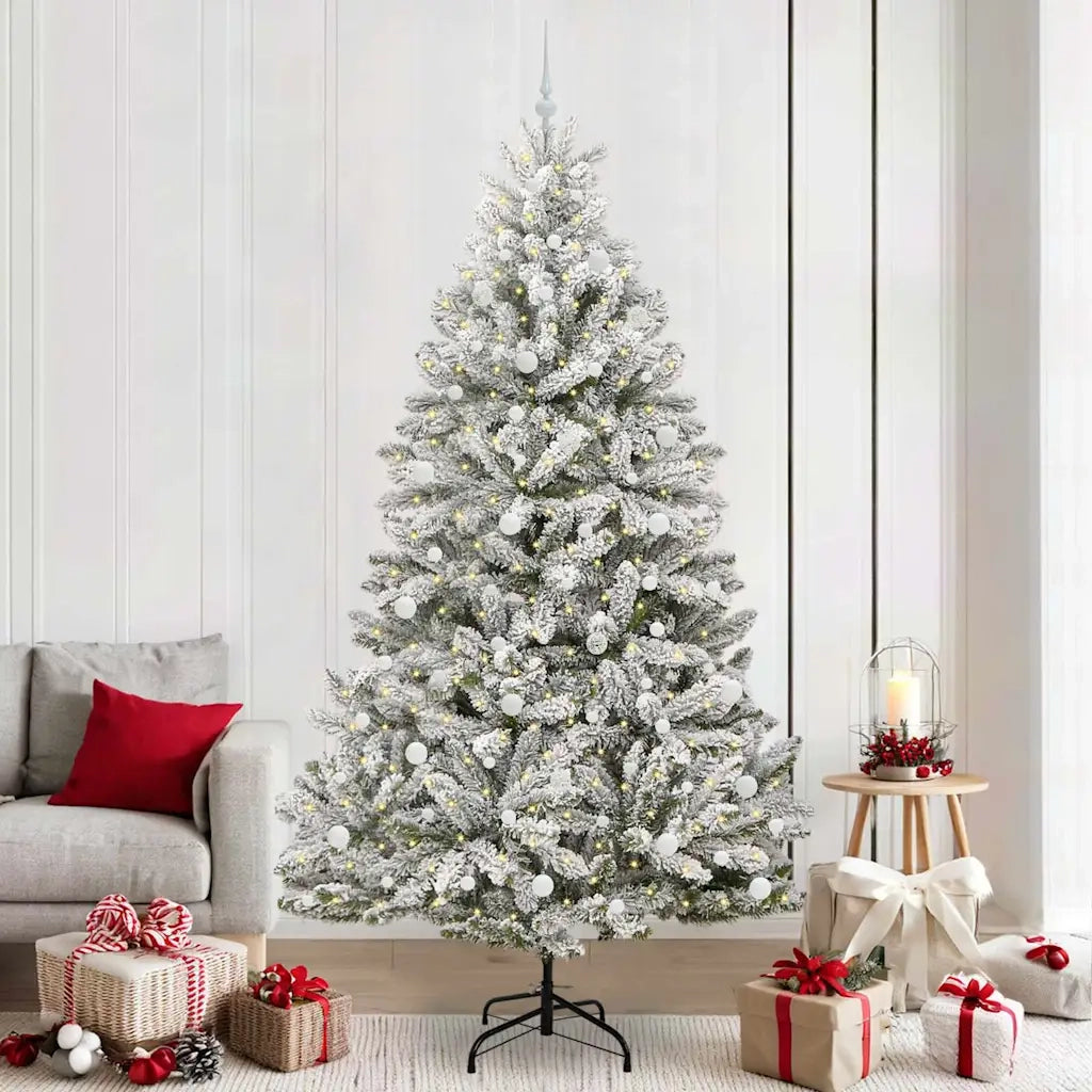 Albero di Natale | Decorazioni natalizie artificiale con 300 LED Verde e Bianco 240 cm