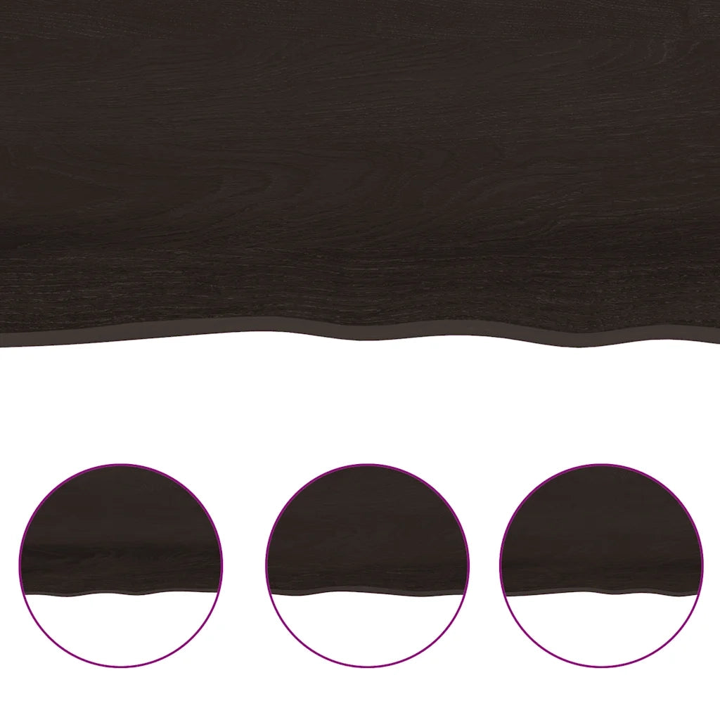 Piano Bagno Marrone Scuro 160x60x(2-6)cm Legno Trattato CFW5544257