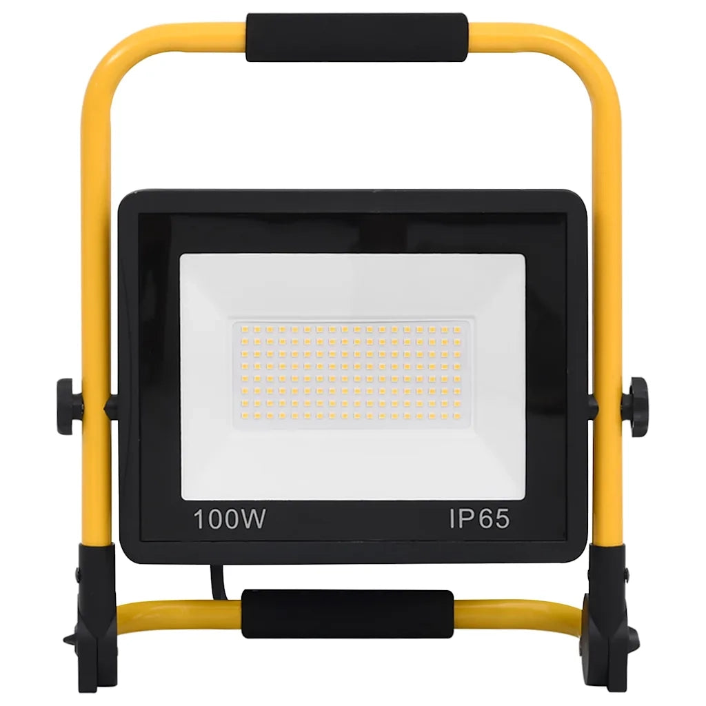 Faretto a LED con Maniglia 100 W Bianco Caldo